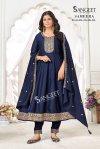 Sameera By Sangeet Vichitra Blooming Silk Kurti With Bottom Dupatta